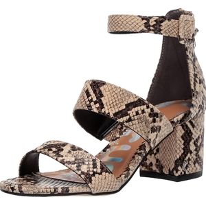 NWOT Sam Edelman block heel snakeskin strappy sandals sz 8.5